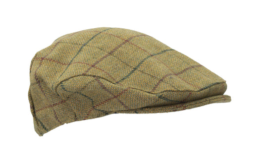 Walker & Hawkes Derby Tweed Flat Cap in Beige