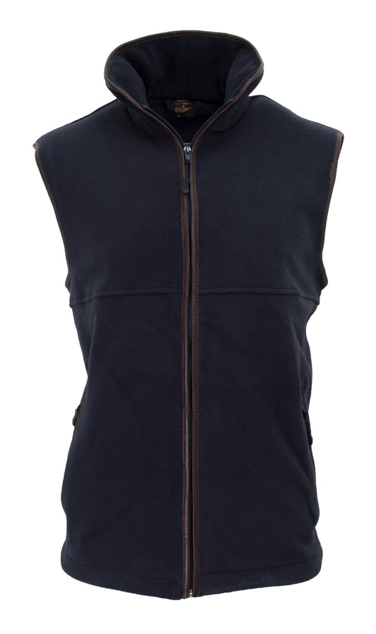 Walker & Hawkes Fleece Gilet In Navy