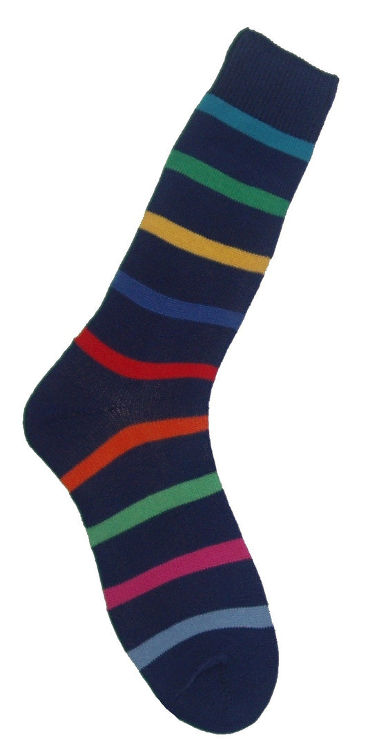 Navy with Stripes Cotton Socks
