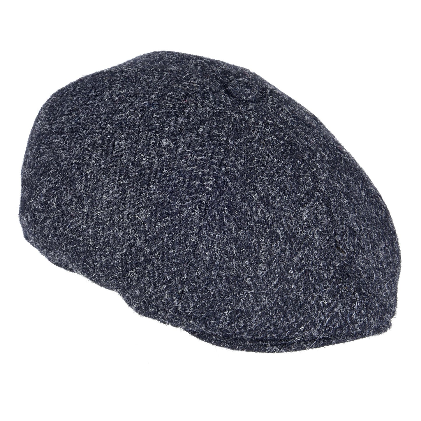 Harris Tweed 8-Piece Black Herringbone Cap