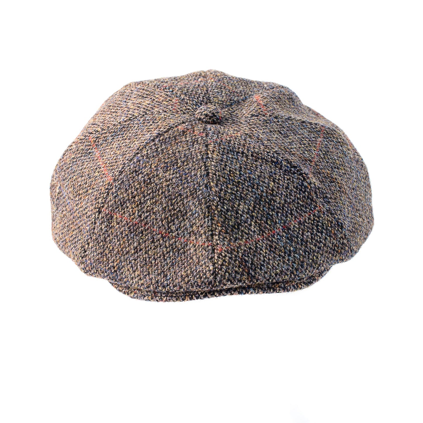 Harris Tweed 8-Piece Grey with Orange Check Cap